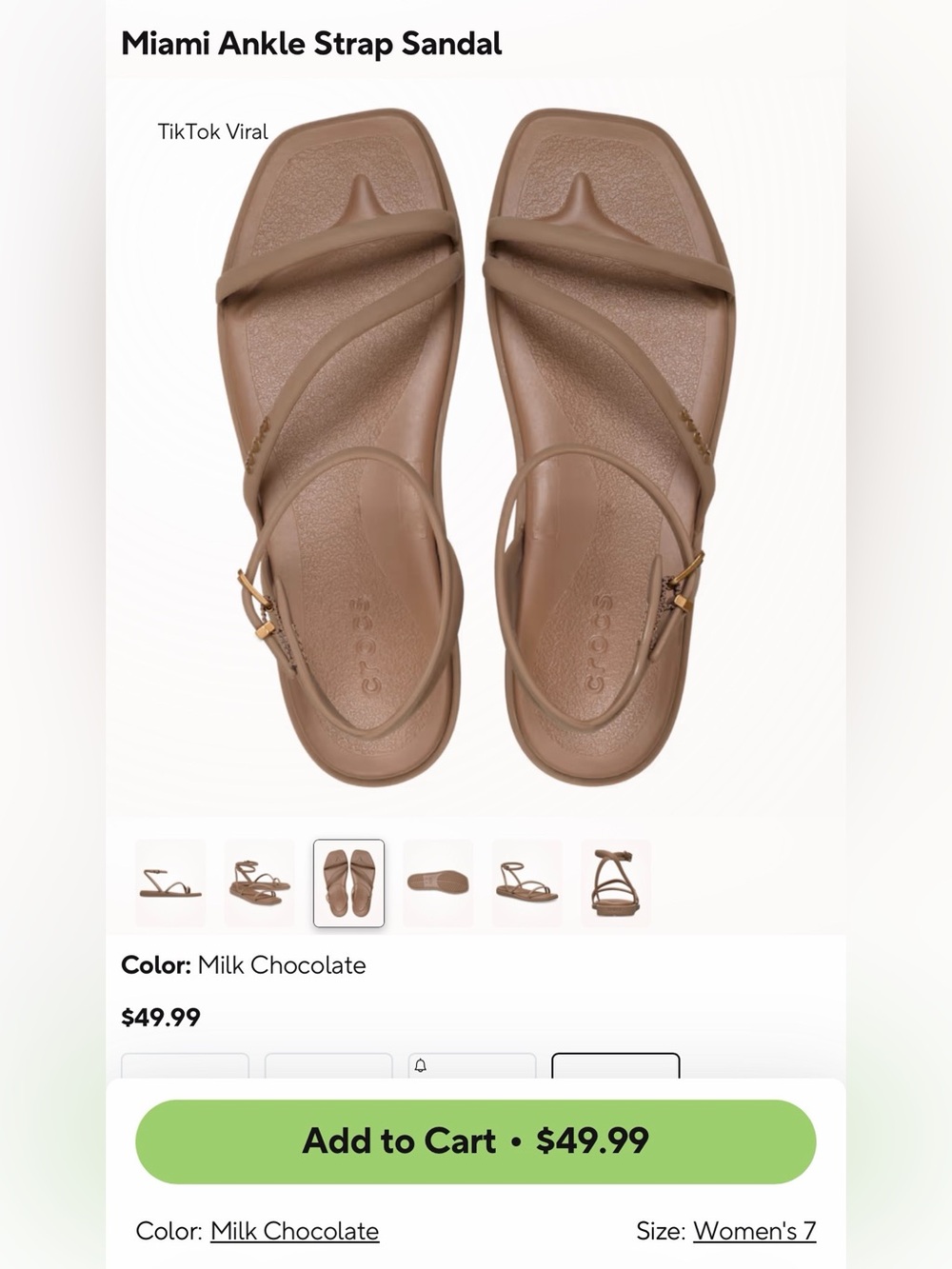 CROCS Miami Ankle Strap Sandal - Picture 3 of 6